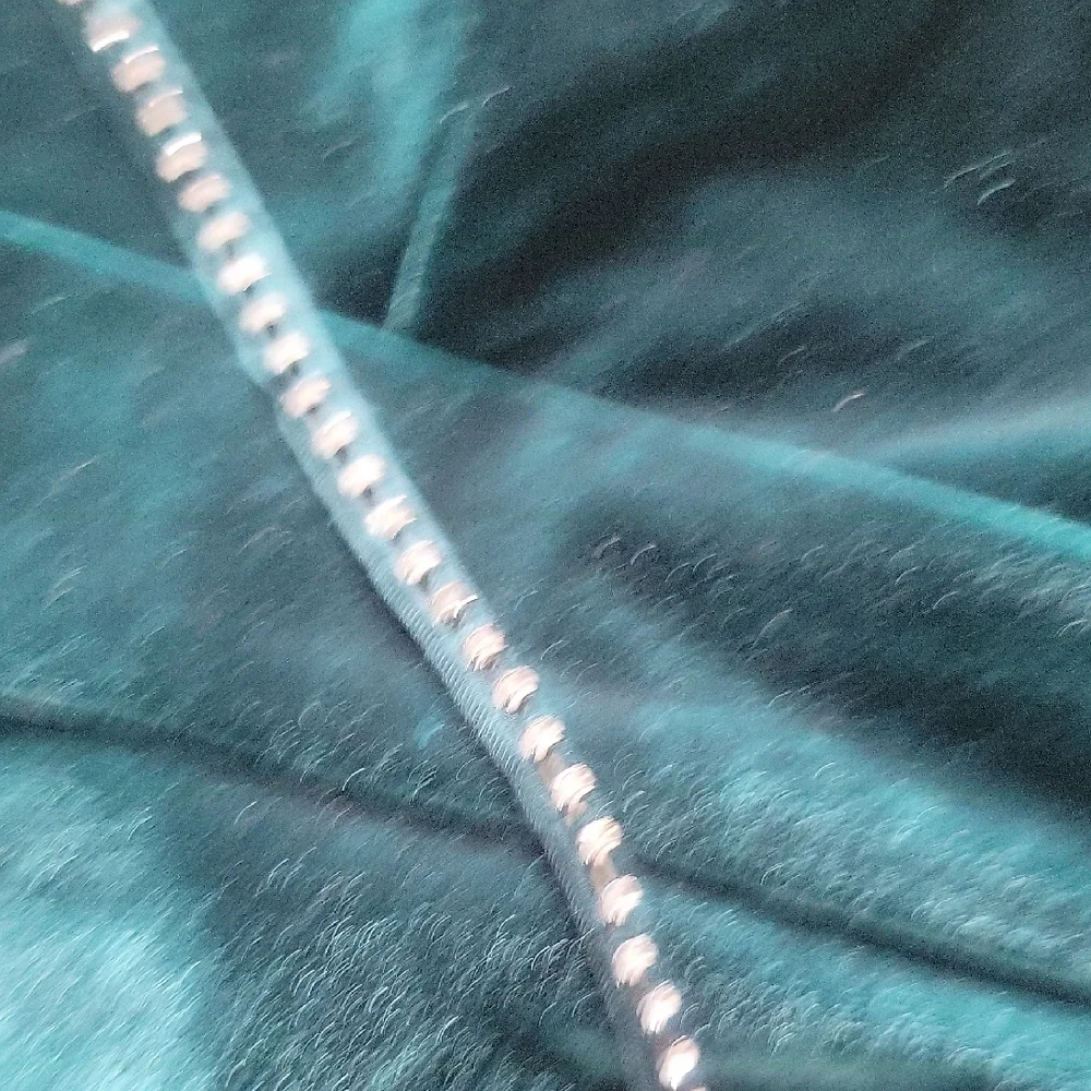 White House Black Market Green Velvet Jumpsuit - Picture 3 of 4